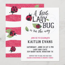 Ladybug Baby shower Invitation