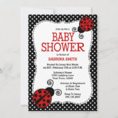 Ladybug Baby shower Invitation Kaart (Voorkant)