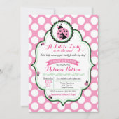 Ladybug Baby shower Invitation Kaart (Voorkant)
