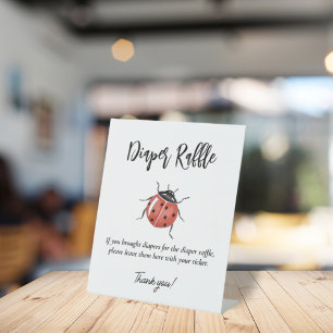 Ladybug Baby shower Luier Raffle Reclamebord Met Voetstuk