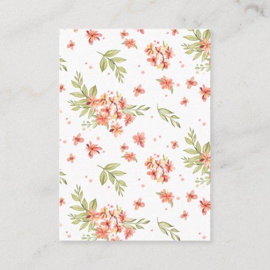 Ladybug Baby shower Luier Raffle Ticket Informatiekaartje (Achterkant)