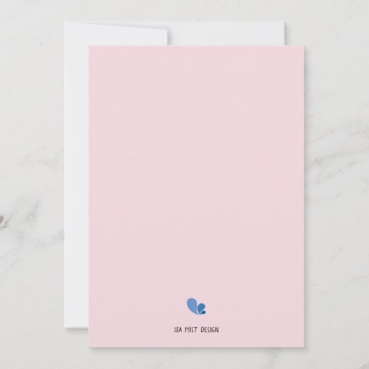 Ladybug baby shower nodigde drachtig silhouet uit kaart (Achterkant)