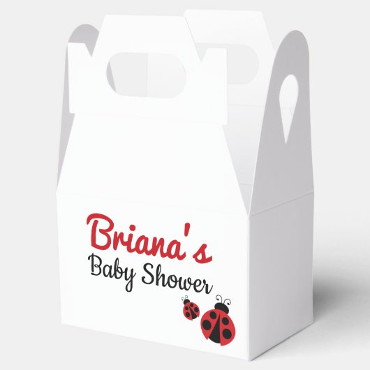 Ladybug Baby shower of Birthday Bedankdoosjes (Geopend)
