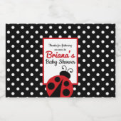 Ladybug Baby shower of Birthday Likeurfles Etiket (Enkel label)