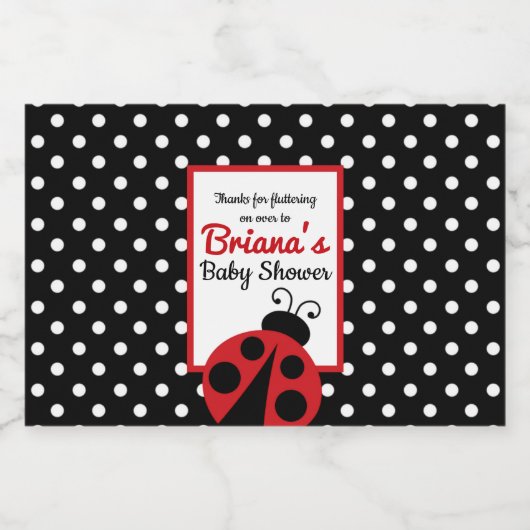 Ladybug Baby shower of Birthday Likeurfles Etiket (Enkel label)