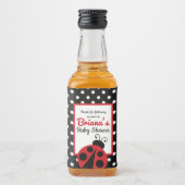 Ladybug Baby shower of Birthday Likeurfles Etiket (Voorkant)