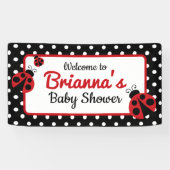 Ladybug Baby shower of Birthday Party Spandoek (Horizontaal)