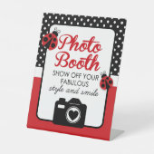 Ladybug Baby shower of Birthday Photo Booth Party Reclamebord Met Voetstuk (Voorkant)