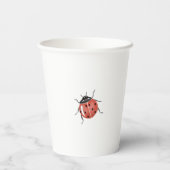 Ladybug-Baby shower Papieren Bekers (Achterkant)