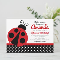 Ladybug Baby shower Party Uitnodigingen