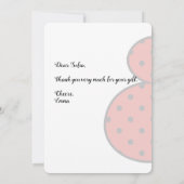 Ladybug Baby shower Polka Dot Hartelijk dank Bedankkaart (Achterkant)