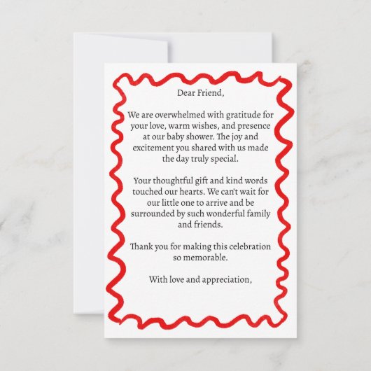 Ladybug baby shower schattig bug kleine dame bedankkaart (Achterkant)