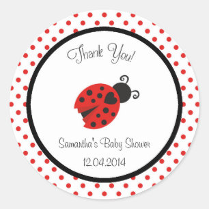 Ladybug Baby shower Sticker