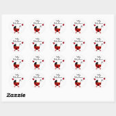 Ladybug Baby shower Stickers Labels (Vel)