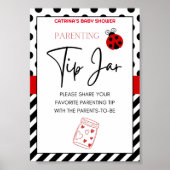 Ladybug Baby shower teken Poster (Voorkant)