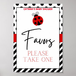 Ladybug Baby shower teken Poster