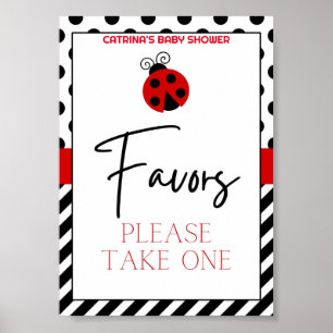 Ladybug Baby shower teken Poster