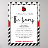Ladybug Baby shower teken Poster (Voorkant)