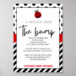 Ladybug Baby shower teken Poster