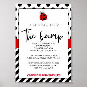 Ladybug Baby shower teken Poster