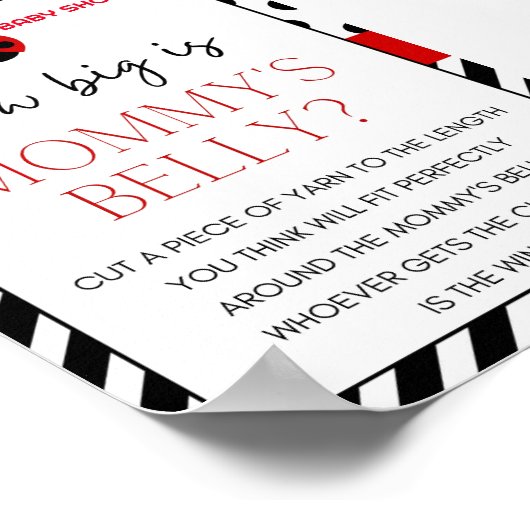 Ladybug Baby shower teken Poster (Hoek)