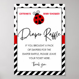 Ladybug Baby shower teken Poster