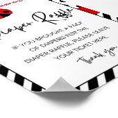 Ladybug Baby shower teken Poster (Hoek)