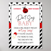 Ladybug Baby shower teken Poster (Voorkant)
