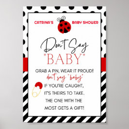 Ladybug Baby shower teken Poster