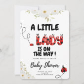 Ladybug Baby shower Uitnodiging Kaart (Voorkant)