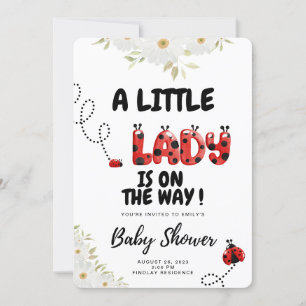 Ladybug Baby shower Uitnodiging Kaart