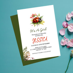 Ladybug Baby Shower-uitvindingen Kaart