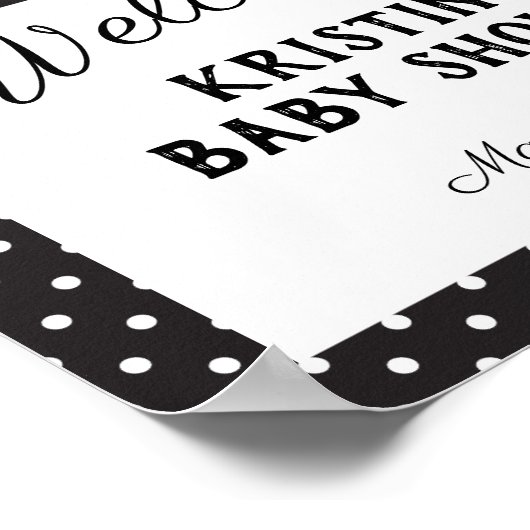 Ladybug baby shower welkomstteken poster (Hoek)