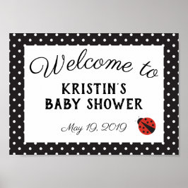 Ladybug baby shower welkomstteken poster
