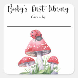 Ladybug - baby's eerste bibliotheek vierkante sticker