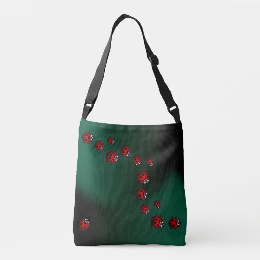 Ladybug Bags Cute Ladybug Ladybird Art Canvas tass Crossbody Tas (Achterkant)