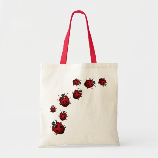 Ladybug Bags Cute Ladybug Ladybird Art Canvas tass Tote Bag (Voorkant)