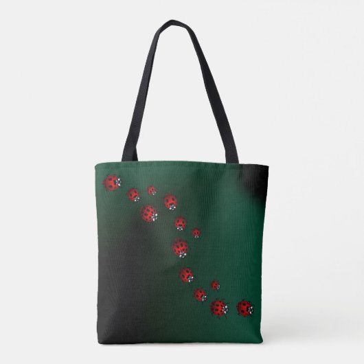 Ladybug Bags Cute Ladybug Ladybird Art Canvas tass Tote Bag (Achterkant)