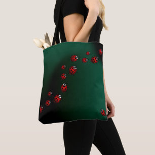 Ladybug Bags Cute Ladybug Ladybird Art Canvas tass Tote Bag