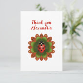 Ladybug Bedankkaart (Staand voorkant)