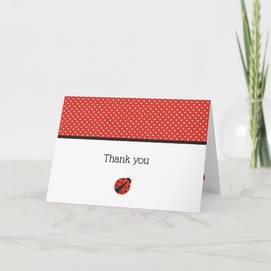 Ladybug bedankt je briefkaart (Voorkant)