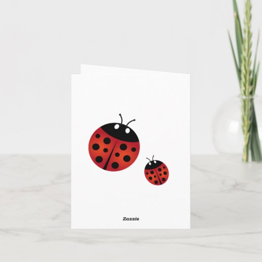 Ladybug bedankt kaart (Achterkant)