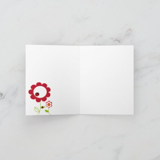 Ladybug bedankt kaart (Binnen)