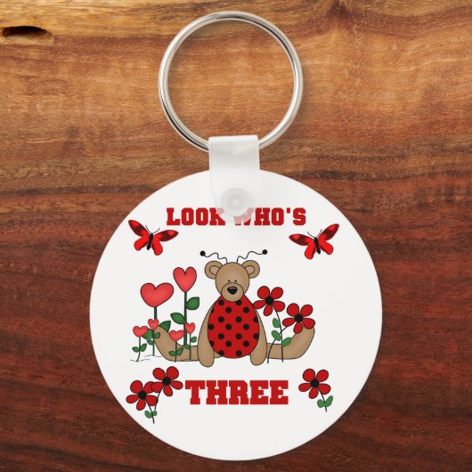 Ladybug Beer 3e Verjaardag Tshirts Sleutelhanger (Voorkant)