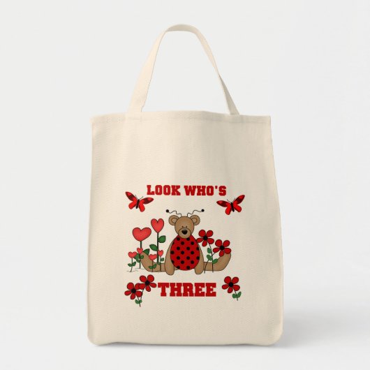 Ladybug Beer 3e Verjaardag Tshirts Tote Bag (Voorkant)