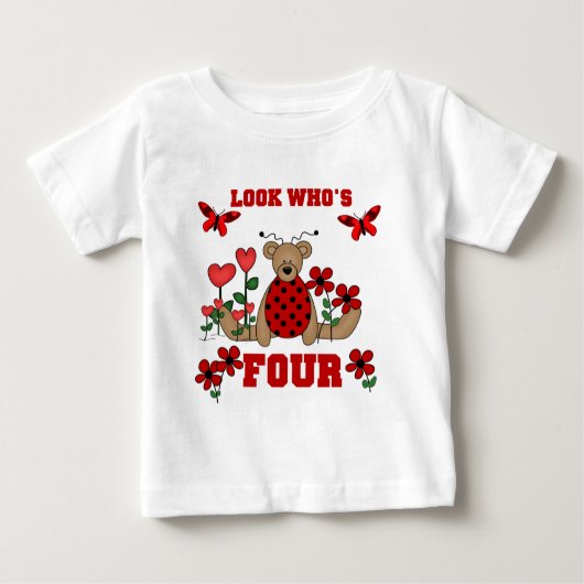 Ladybug Beer 4e Verjaardag Tshirts en geschenken (Voorkant)