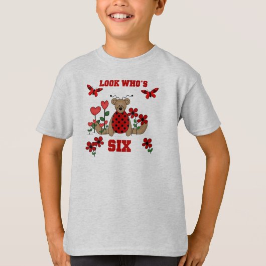 Ladybug Beer 6th Birthday T-shirt (Voorkant)