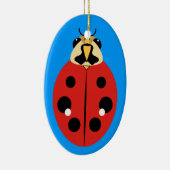 Ladybug Beetle Red Keramisch Ornament (Rechts)