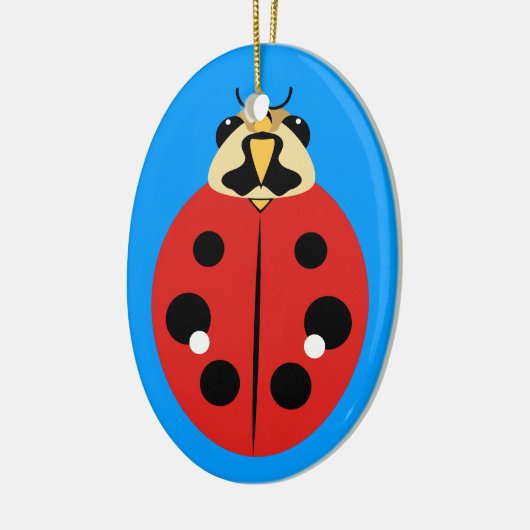 Ladybug Beetle Red Keramisch Ornament (Links)