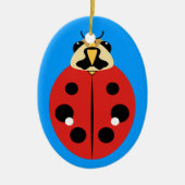 Ladybug Beetle Red Keramisch Ornament (Voorkant)